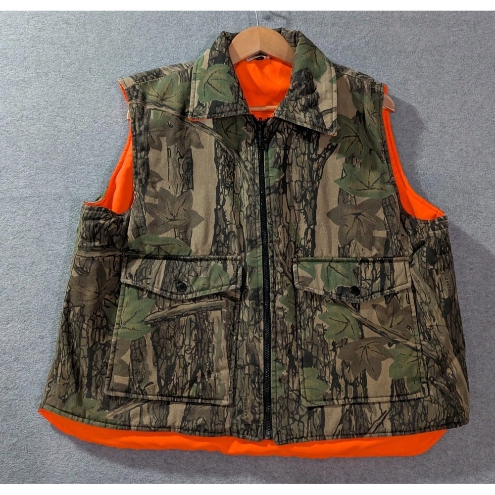 Winchester Reversible Hunting Vest Large Blaze Orange Camo Y2K Era